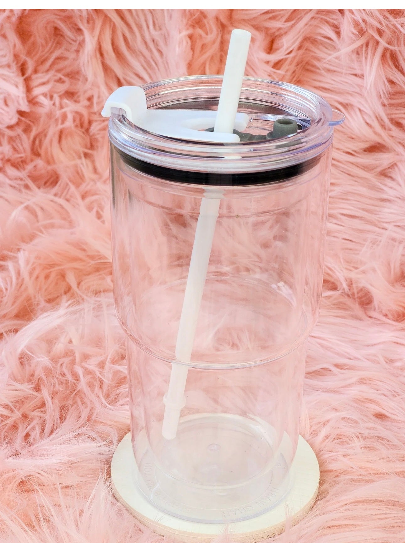 White 24 Oz Curved Snow Globe