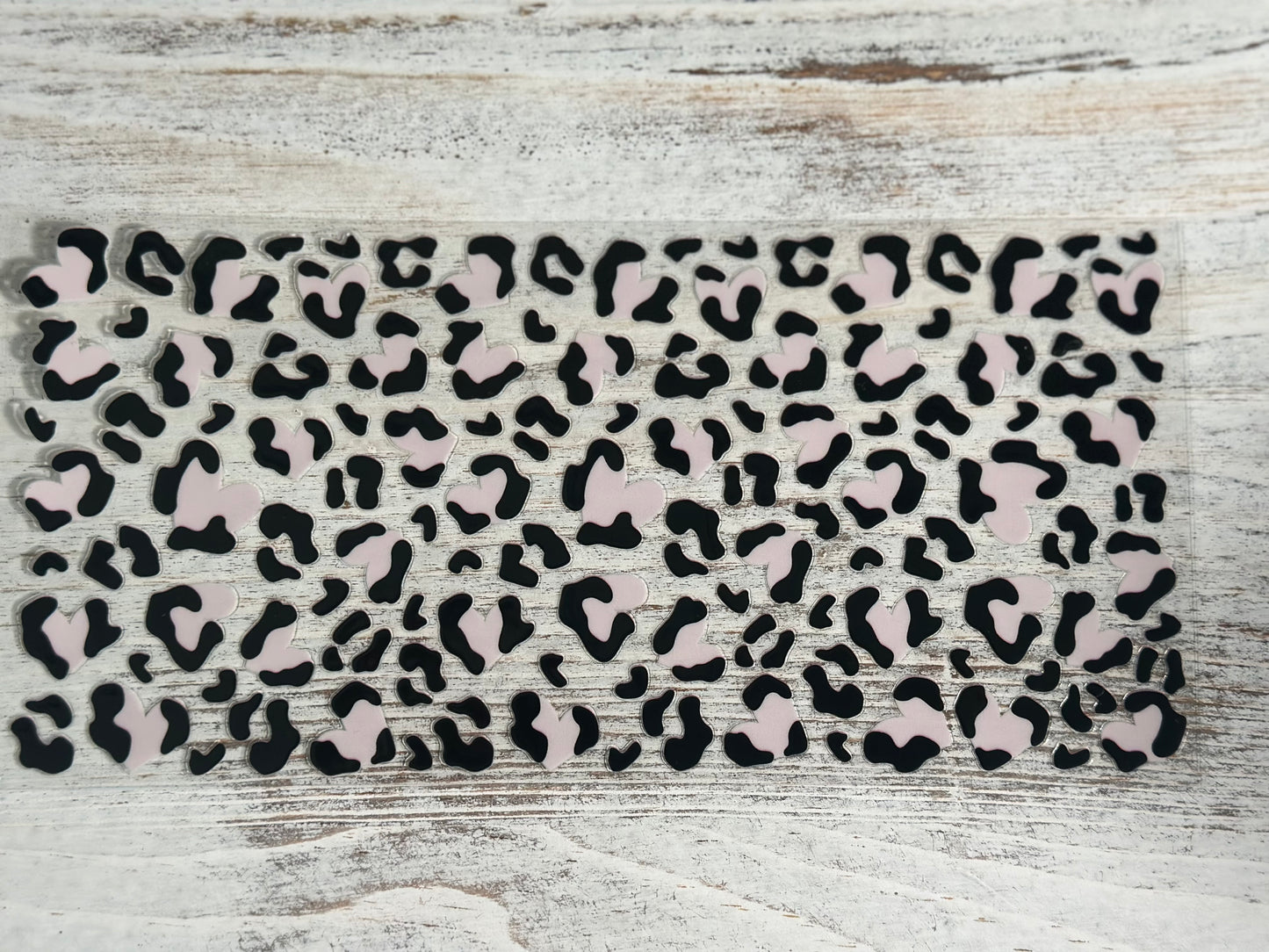 Black & Light Pink Leopard Wrap