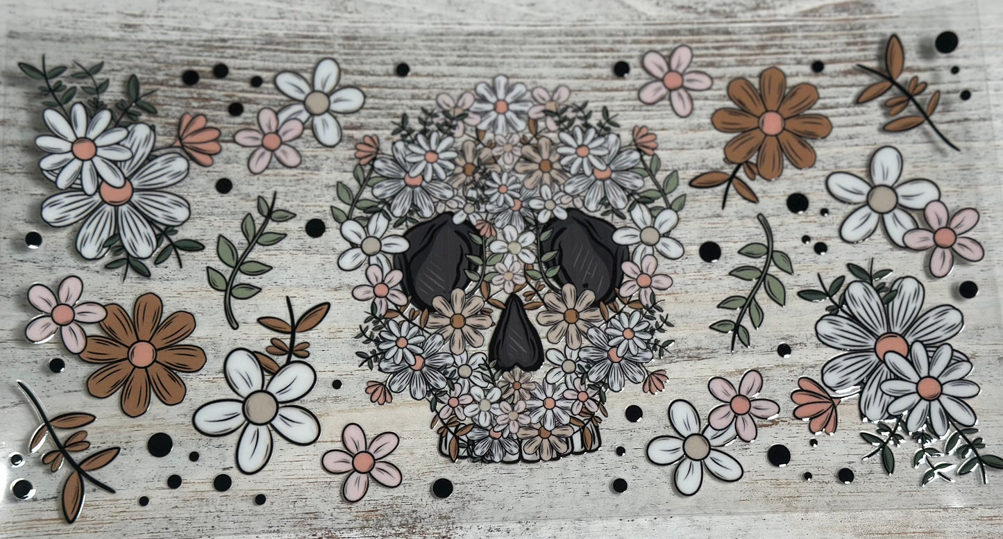 Intricate Floral Skull Wrap
