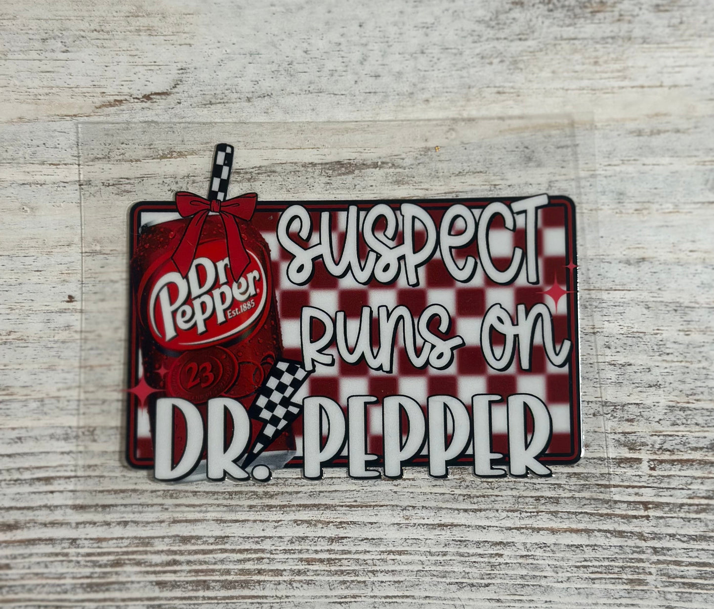 Suspect Runs On Dr. Peppy - Decal