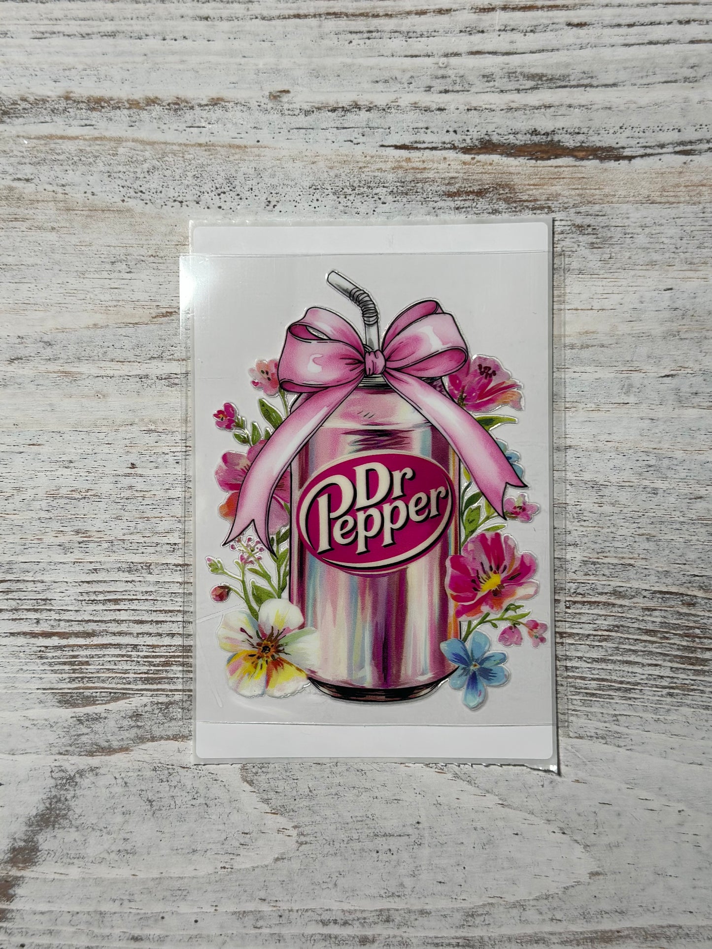 Pepper Cola Floral W/ Bow - Decal