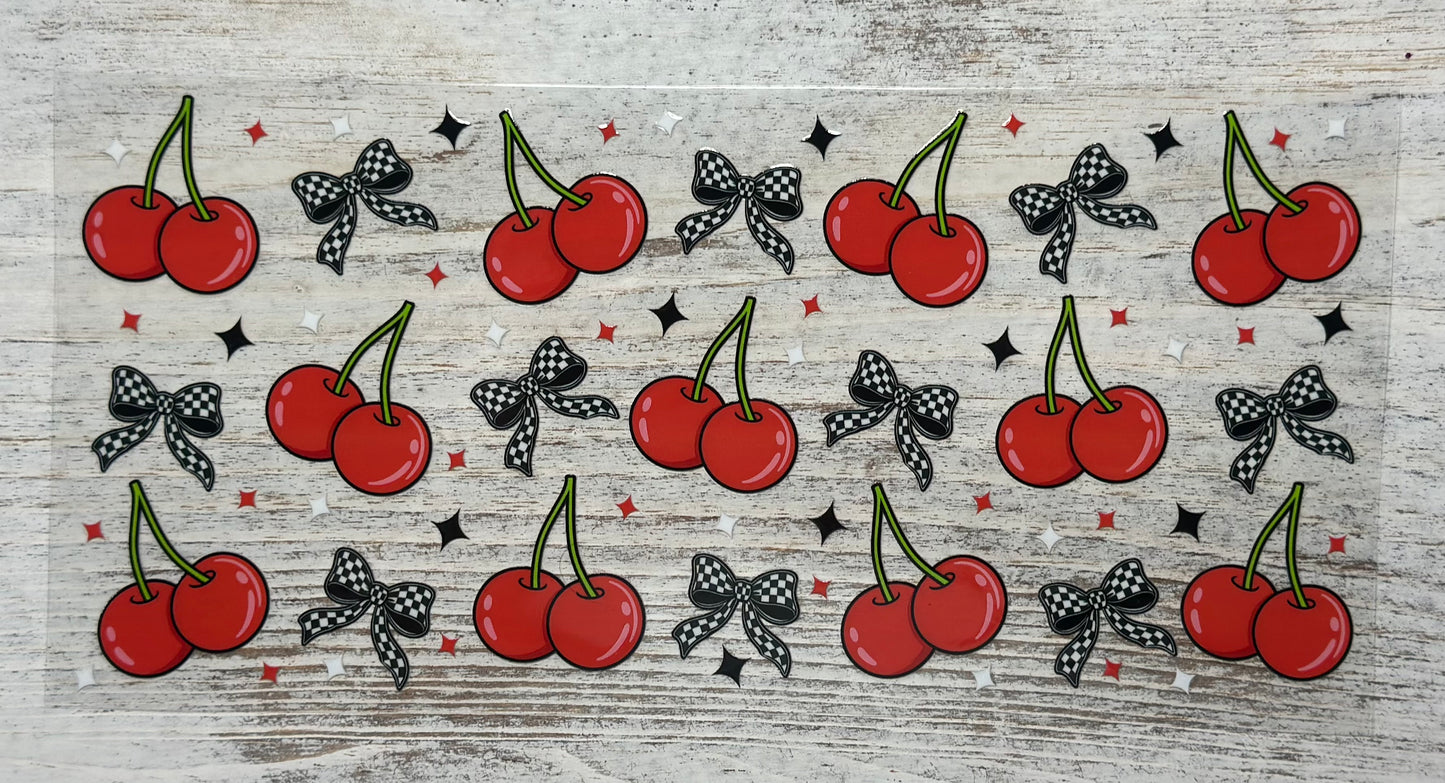Checkered Bows and Cherries - Wrap