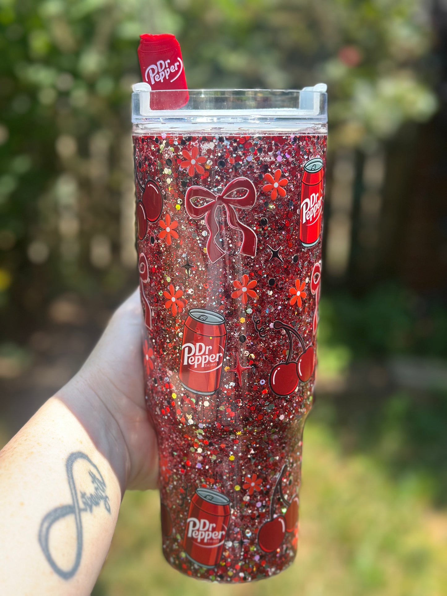 Dr Peppy Cherries and Bows Snowglobe