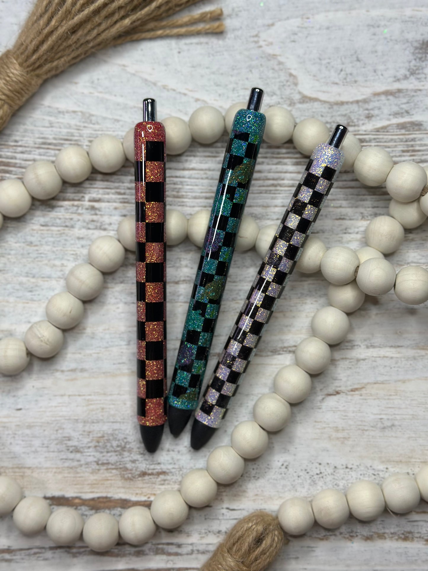 Glittered Pen with Pen Wrap