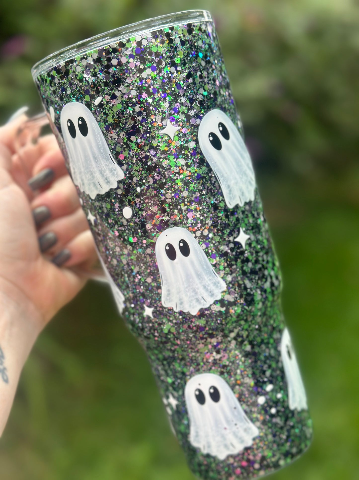 Ghosty 40 Oz Snow Globe Tumbler