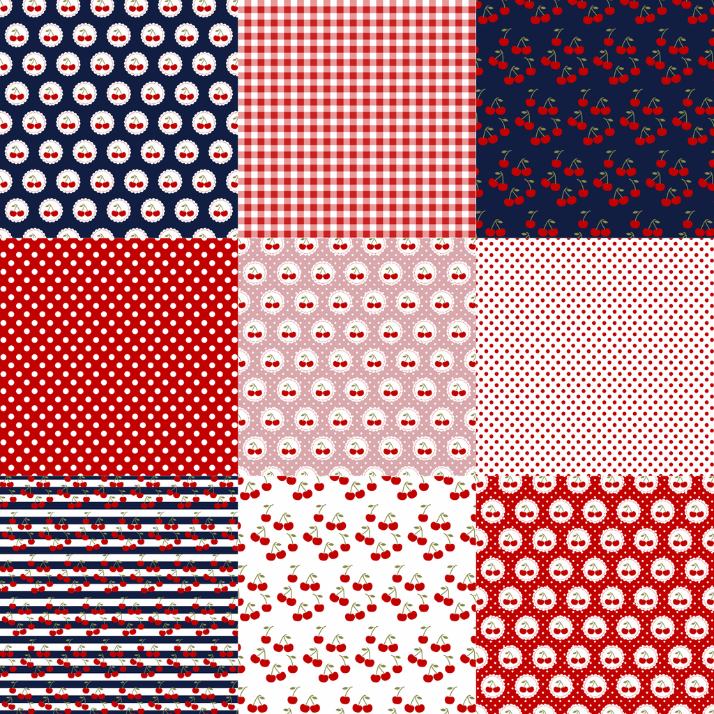 Printed Vinyl - 4th of July - Cherries