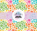 Printed Vinyl - Rainbow Flowers