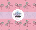 Printed Vinyl - Pink and Teal Bows