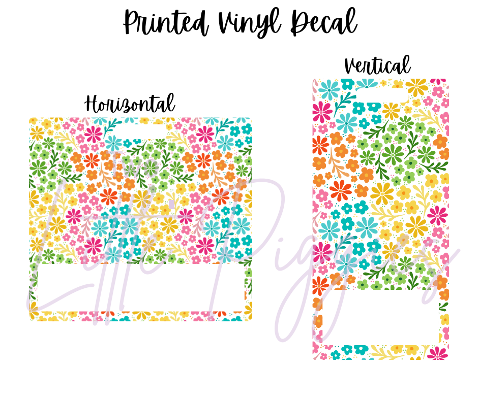 Printed Vinyl - Rainbow Flowers