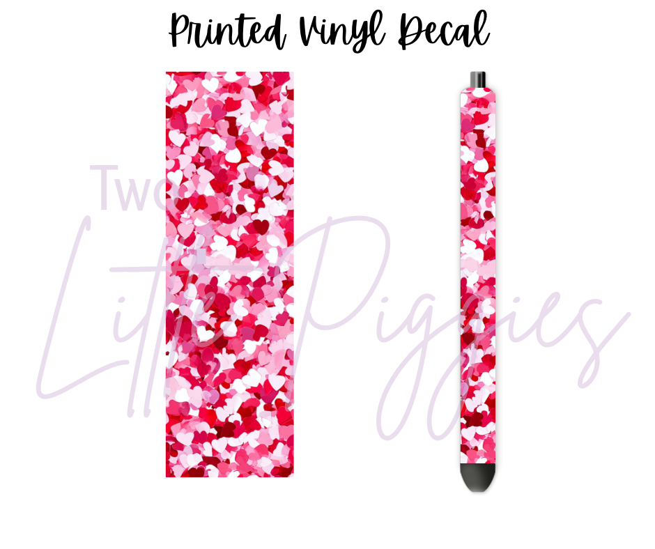Printed Vinyl - Heart Confetti