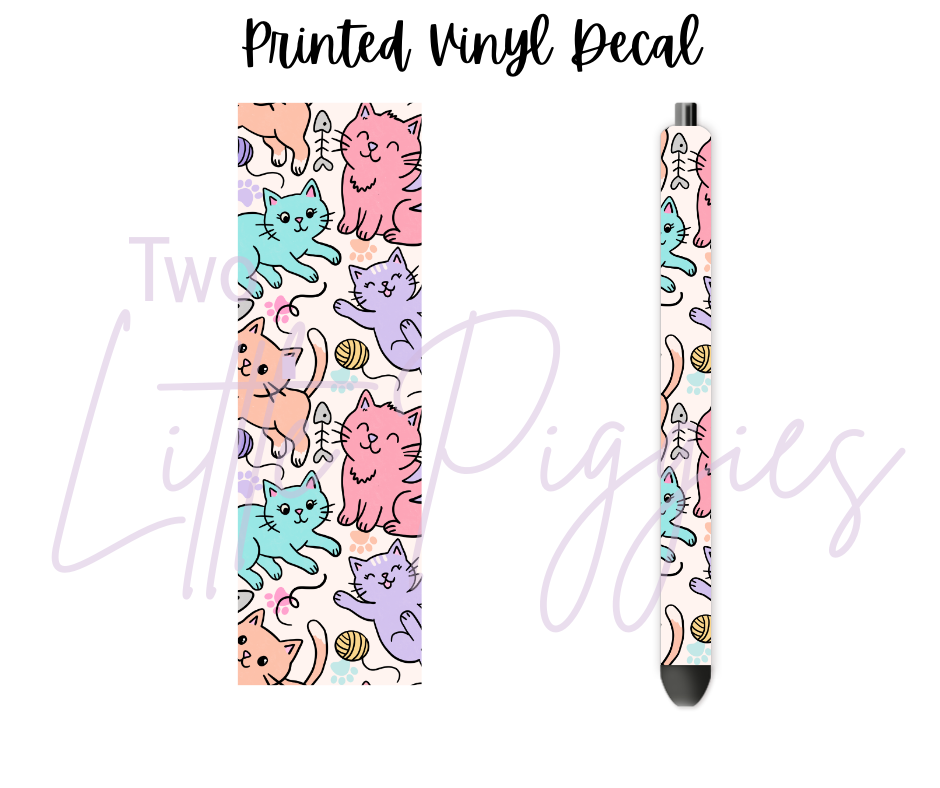 Printed Vinyl - Playful Kitty