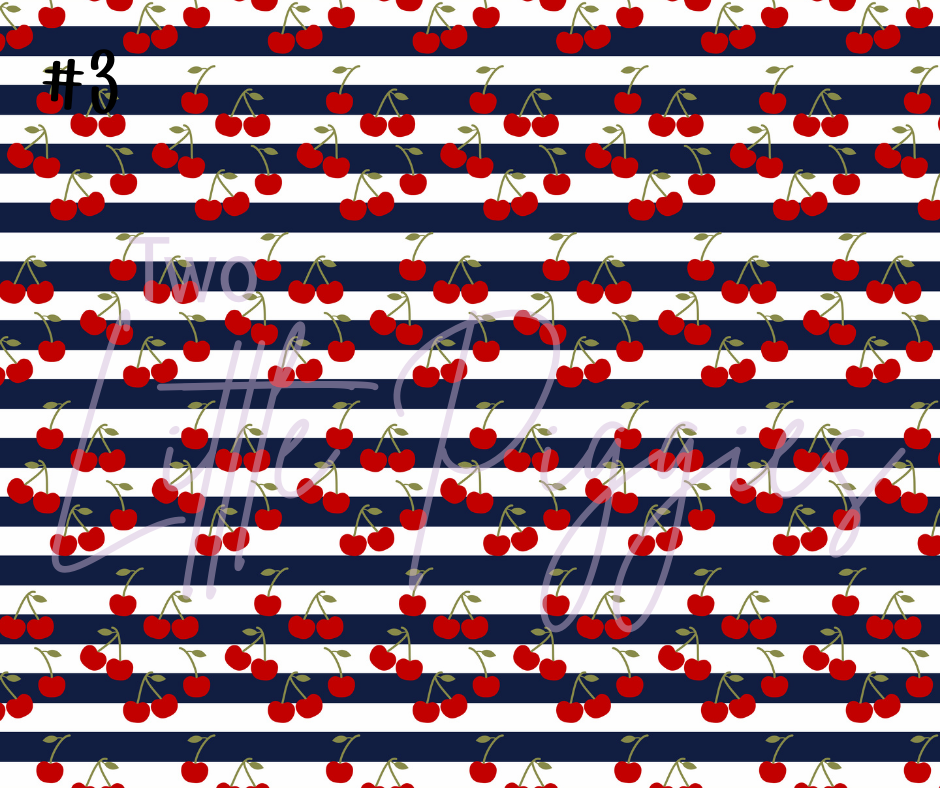 Printed Vinyl - 4th of July - Cherries
