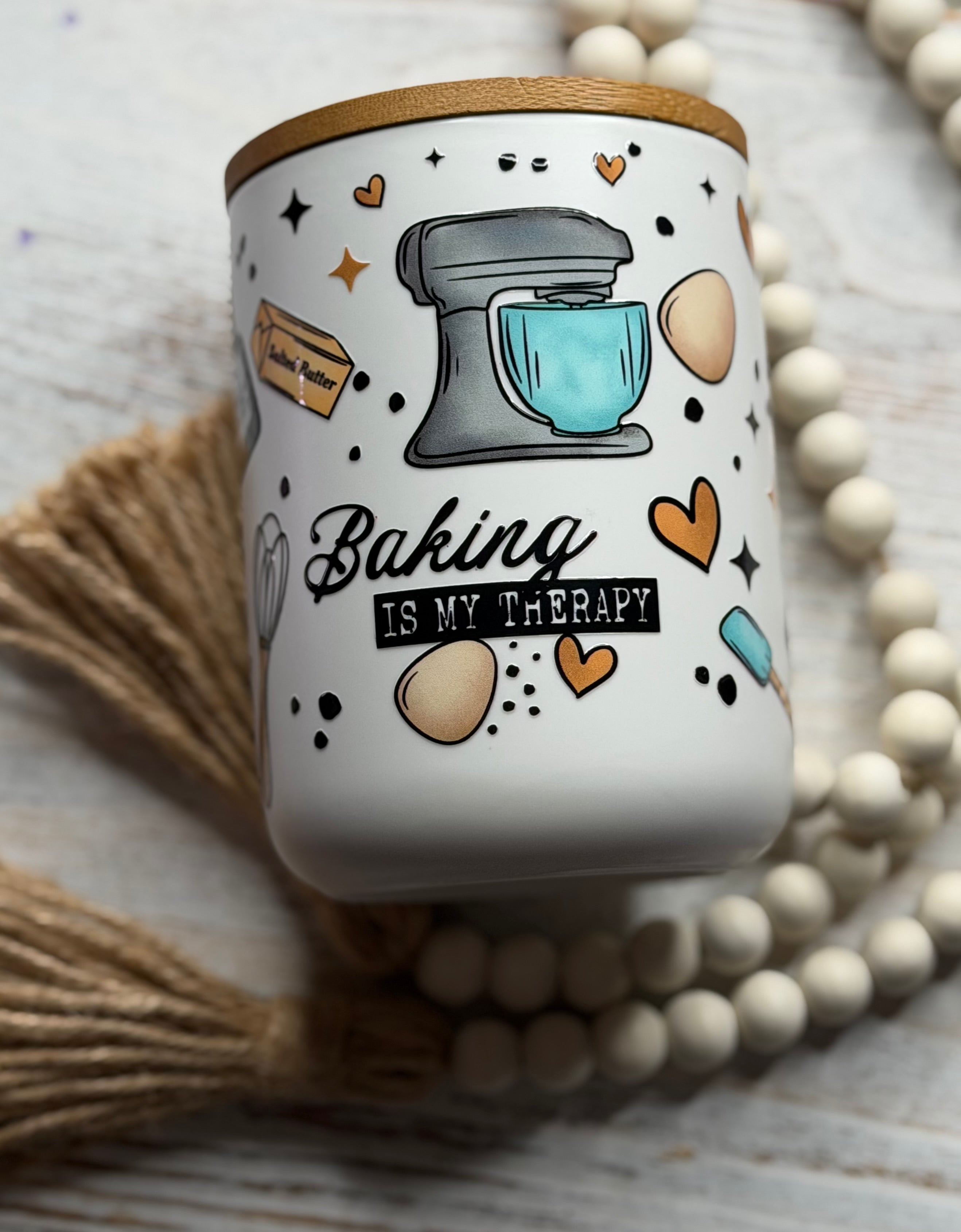 Baking Is My Therapy Medium Jar 30oz