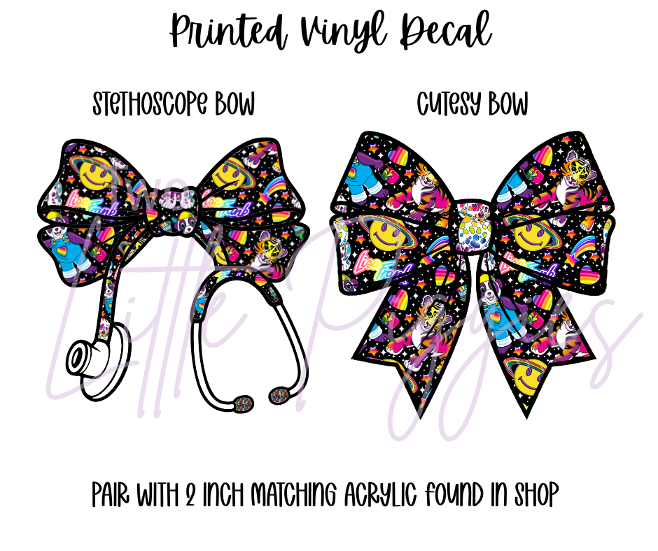 Printed Vinyl - 90's - Lisa Frank - Black