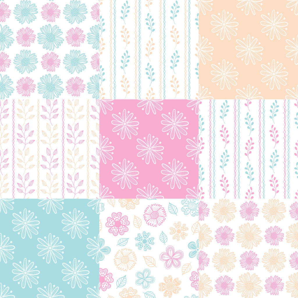 Printed Vinyl - Springtime Flowers
