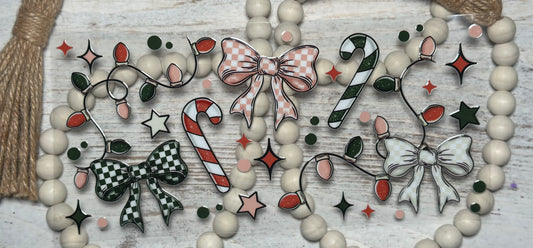 Candy Cane & Bows - Wrap