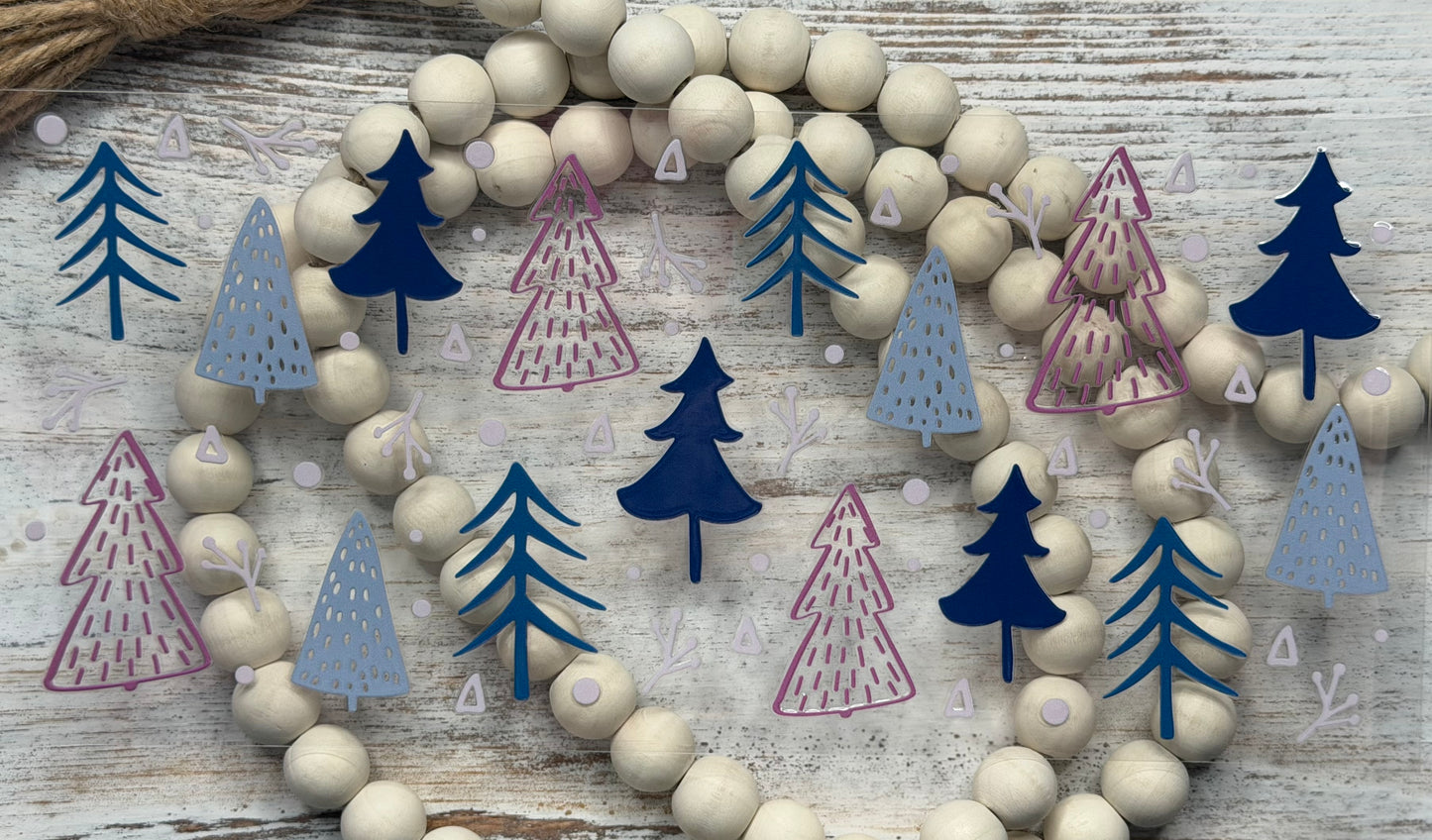 Purple and Blue Winter Trees