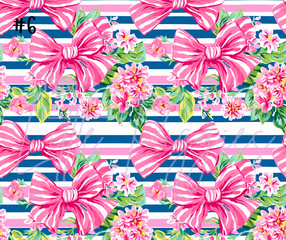 Printed Vinyl - Preppy Bows