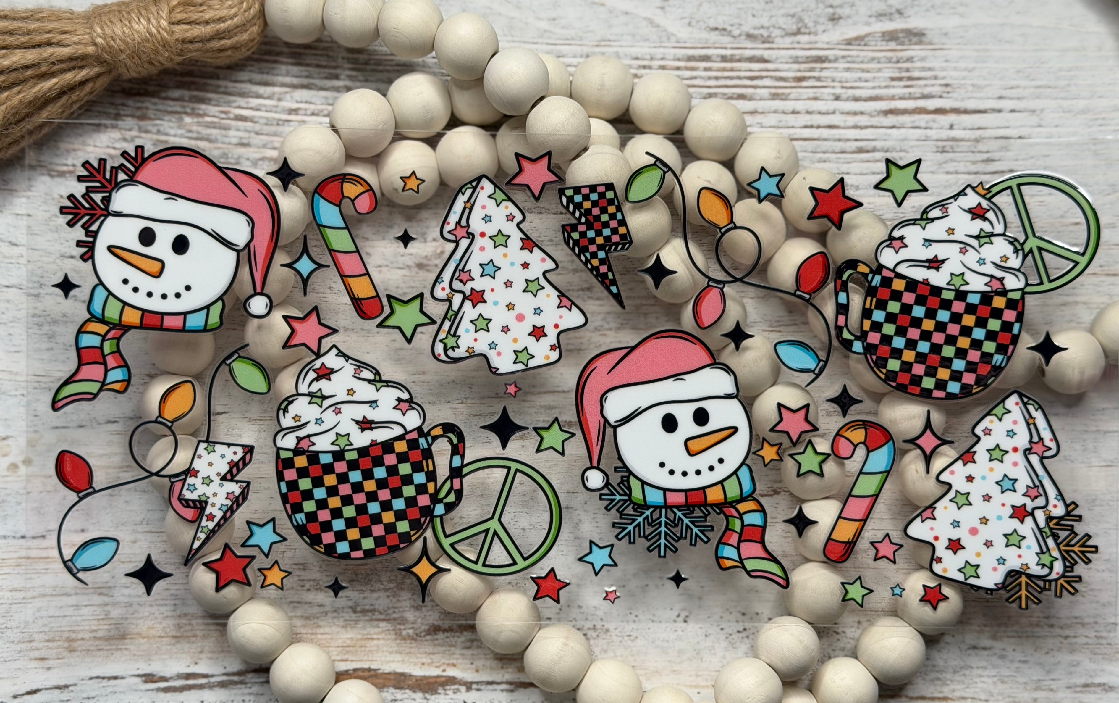 Checkered Snowman - Wrap