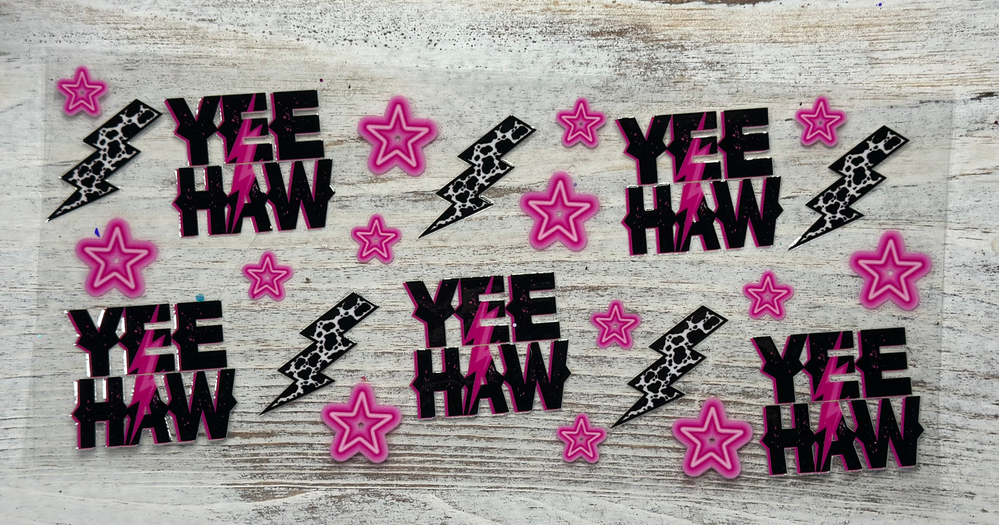 Yee Haw With Pink Stars & Lightning Bolts - Wrap