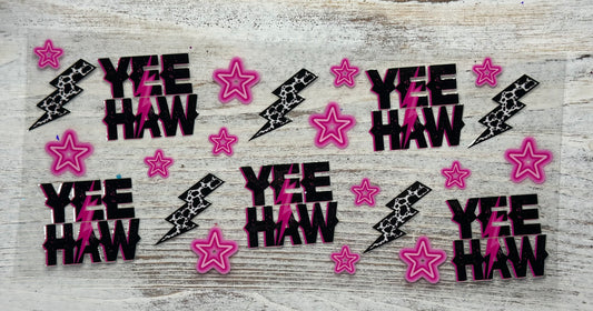 Yee Haw With Pink Stars & Lightning Bolts - Wrap