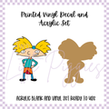 Printed Vinyl and Acrylic Set - 90's - Arnold