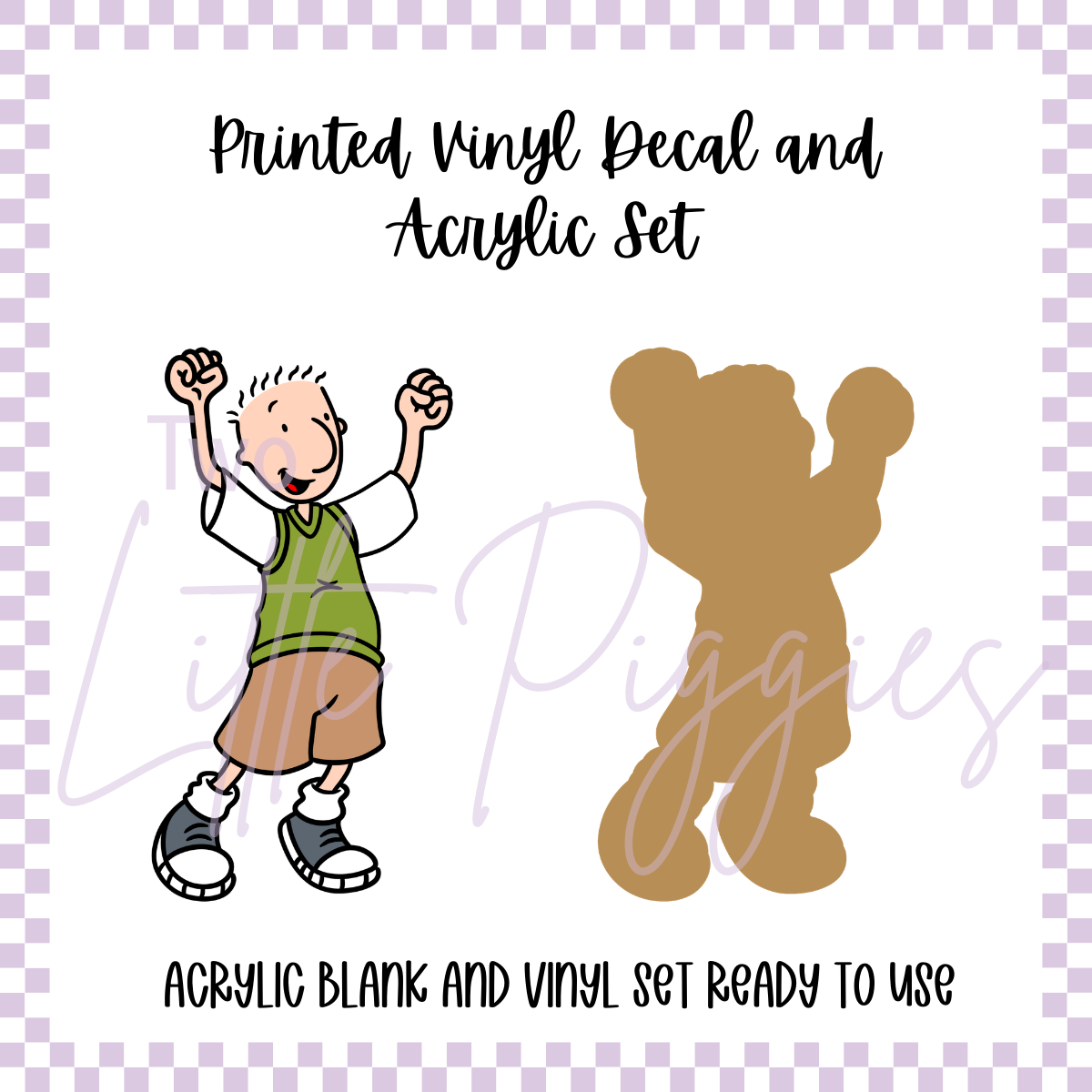 Printed Vinyl and Acrylic Set - 90's - Doug