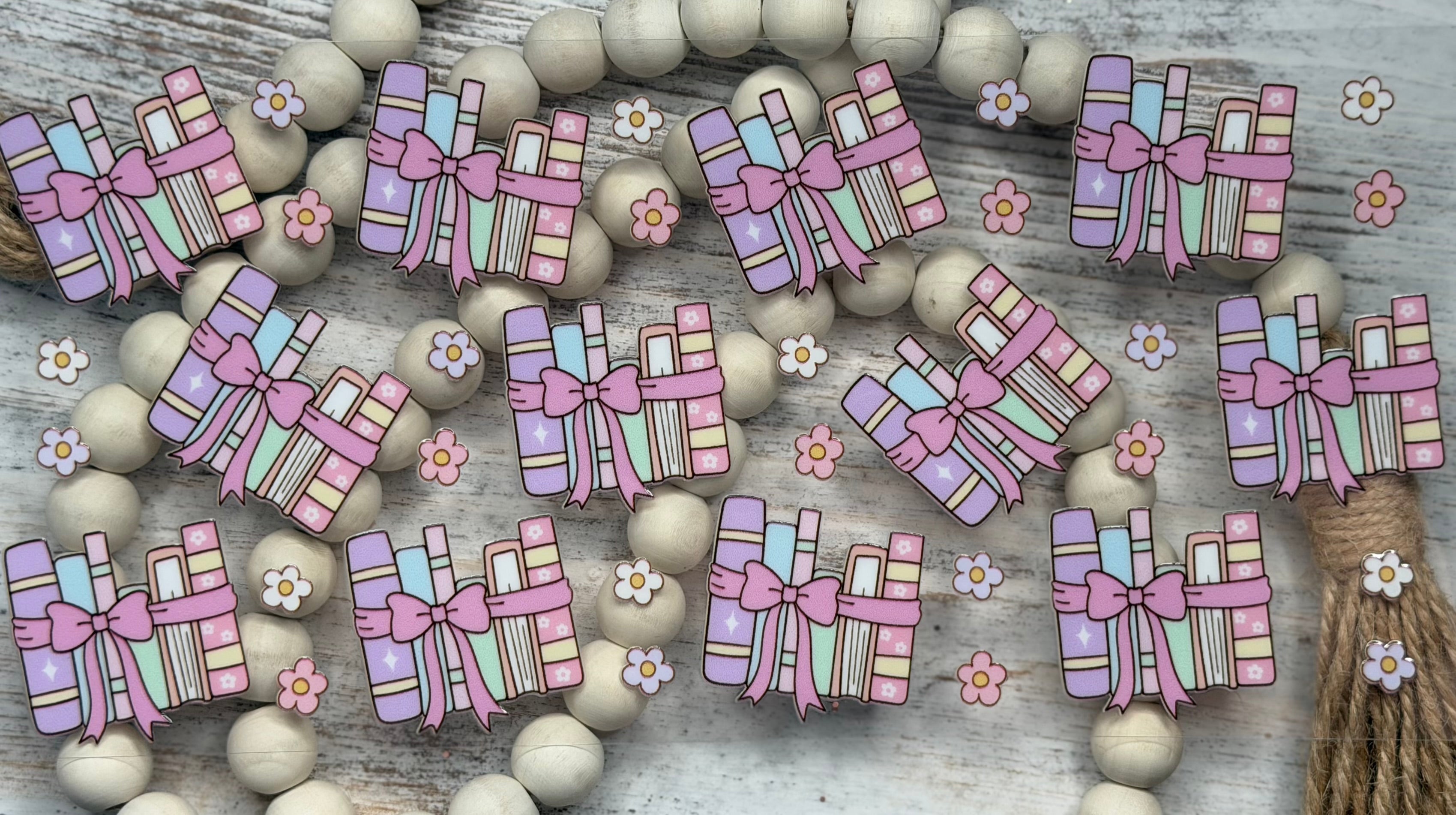 Pastel Books With Bow - Wrap