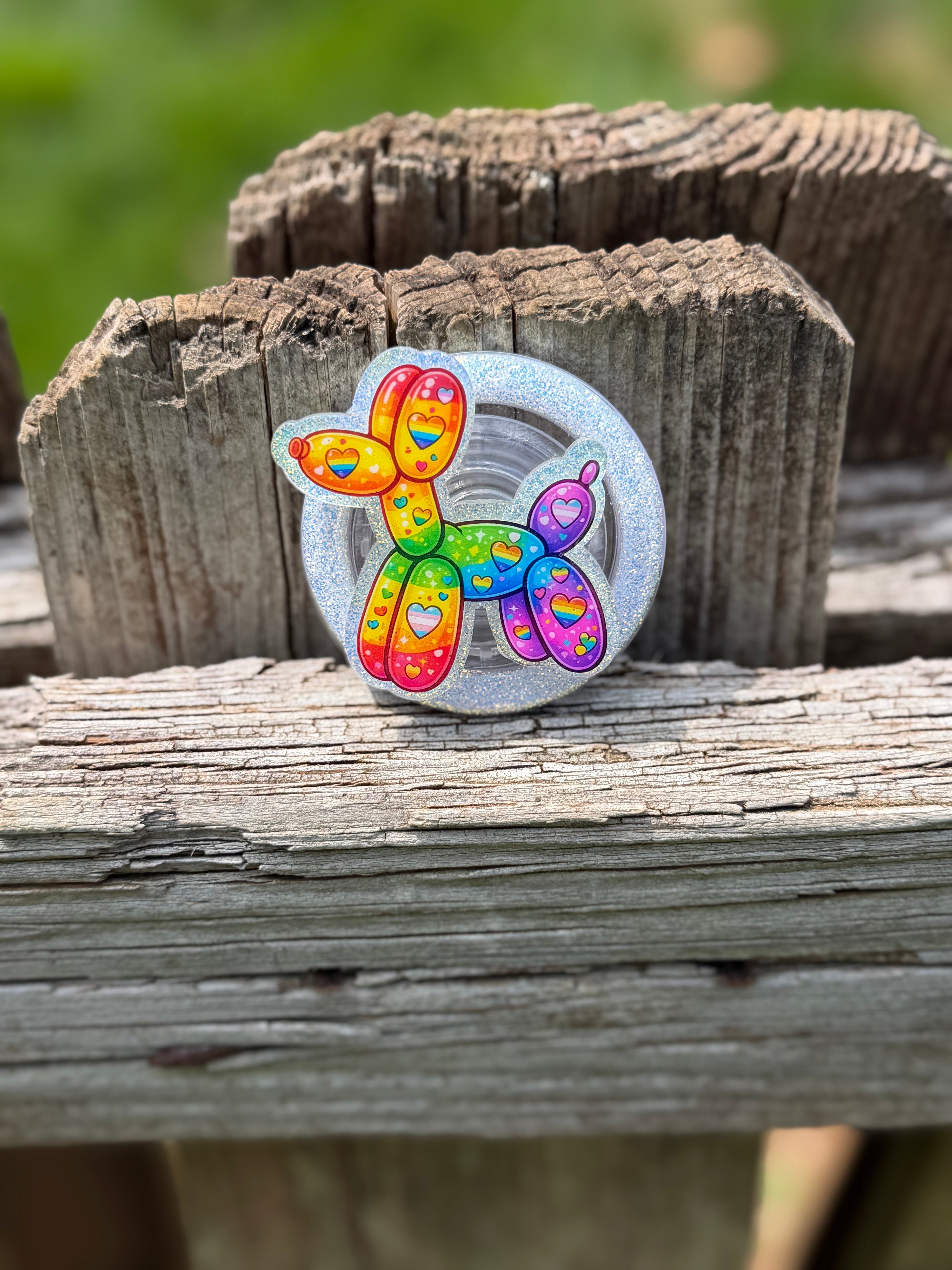 Pride Balloon Dog Pop Socket