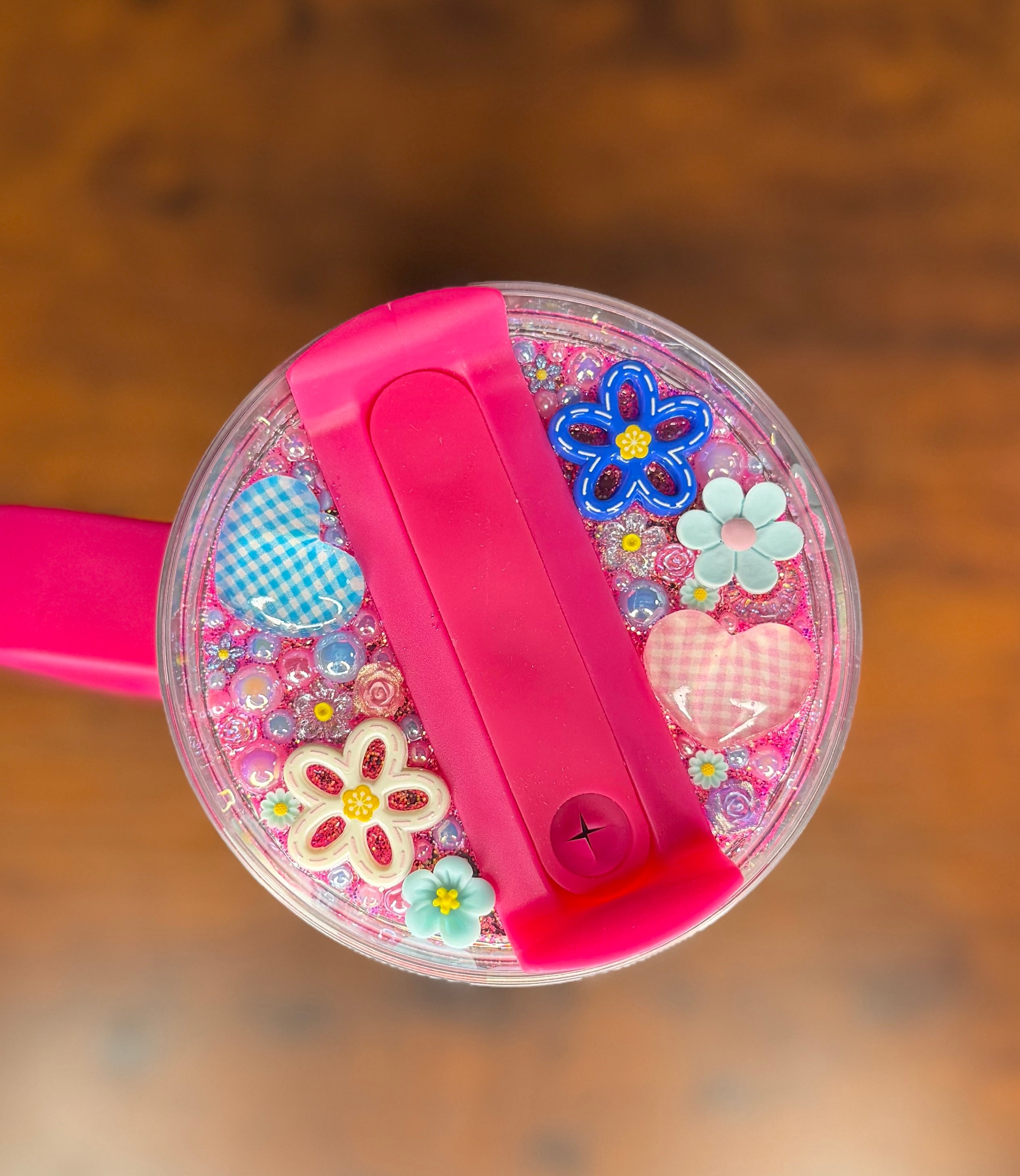 Colorful Bows On Pink Checkered 40oz Tumbler