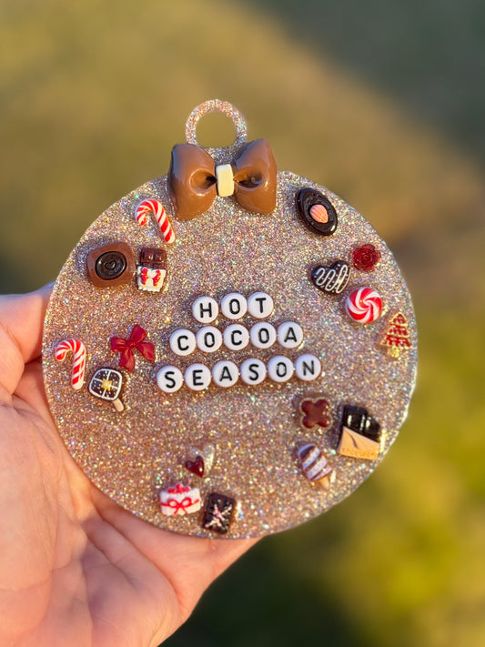 Round Christmas Ornament - Customizable