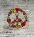 Flower Peace Sign w/Smiley Faces Decal
