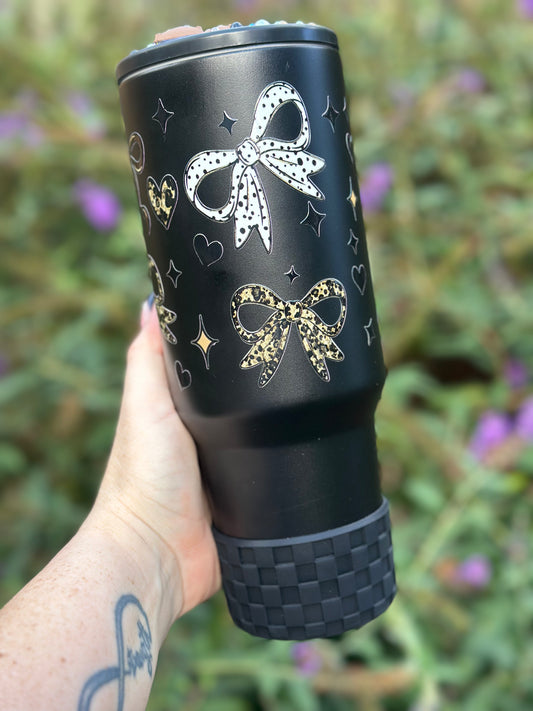 Sparkly Bows No Spill 40oz