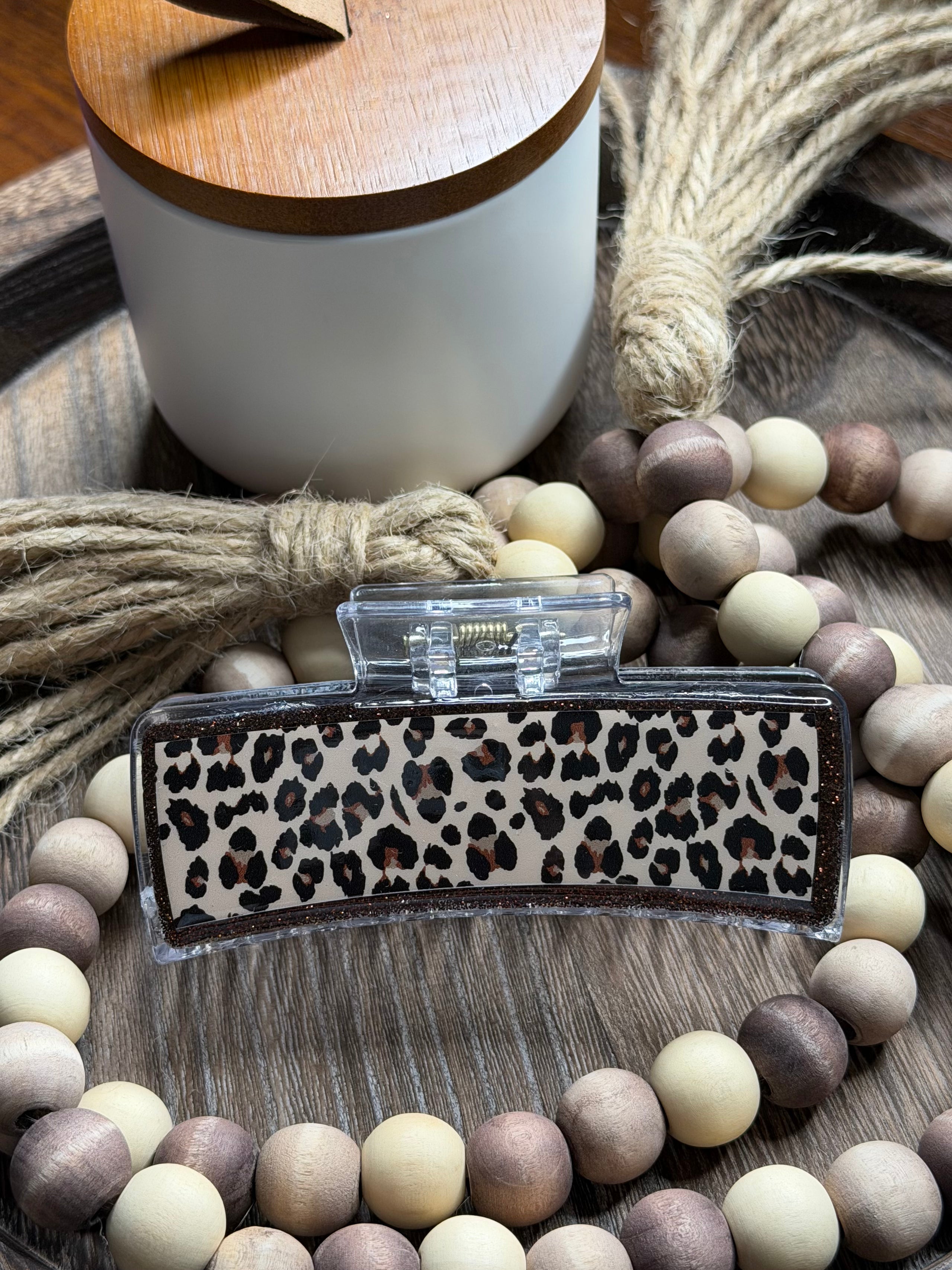Leopard 4inch Claw Clip