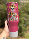Peace Skelly 40oz No Spill With Decorated Lid