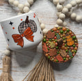 Fall Vibes Small Decorated Jar & Lid    (Pre-made)