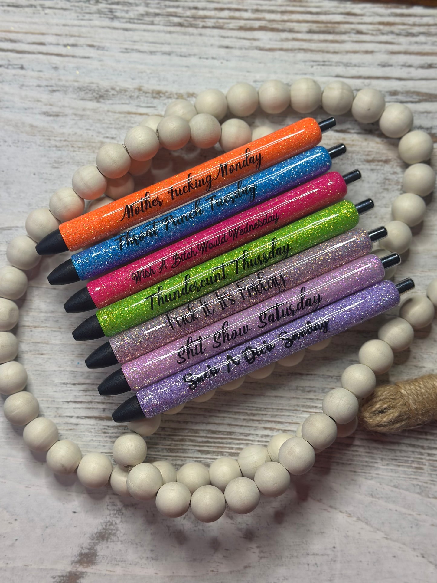 Snarky Days Of The Week Pen Set