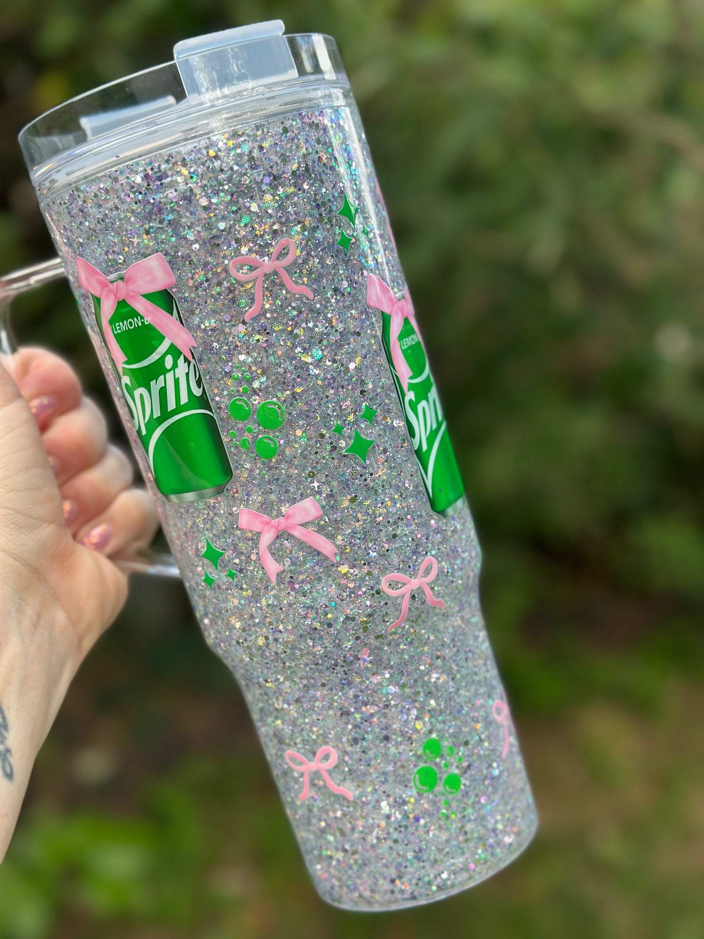 Lemon Lime 40 oz Snow Globe Tumbler