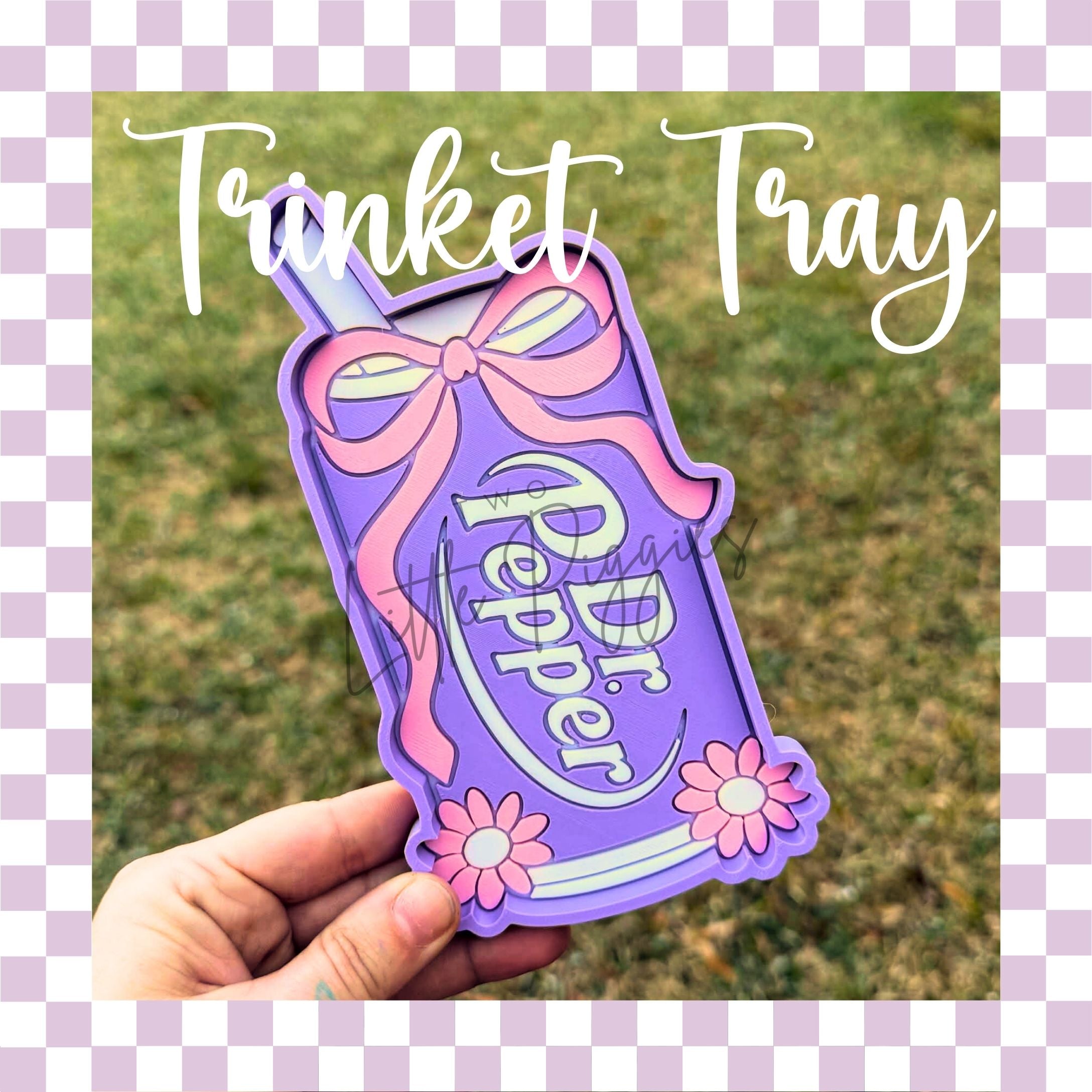 3D Printed - Trinket Tray - Dr.Pepper - Pastel