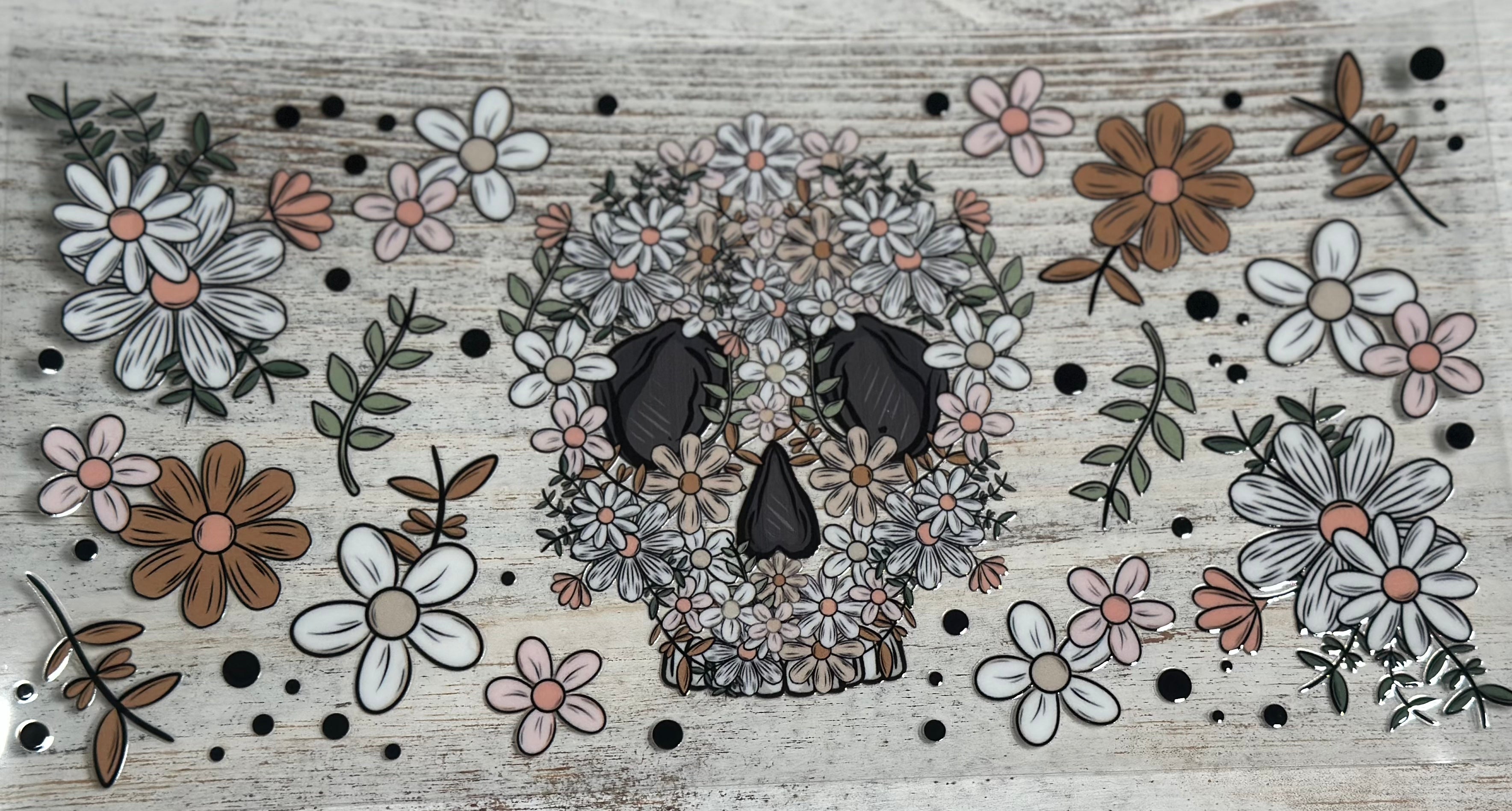 Intricate Floral Skull Wrap