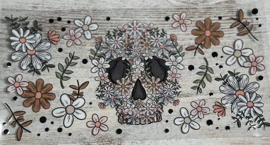 Intricate Floral Skull Wrap