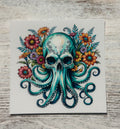Bright Floral Octopus - Decal
