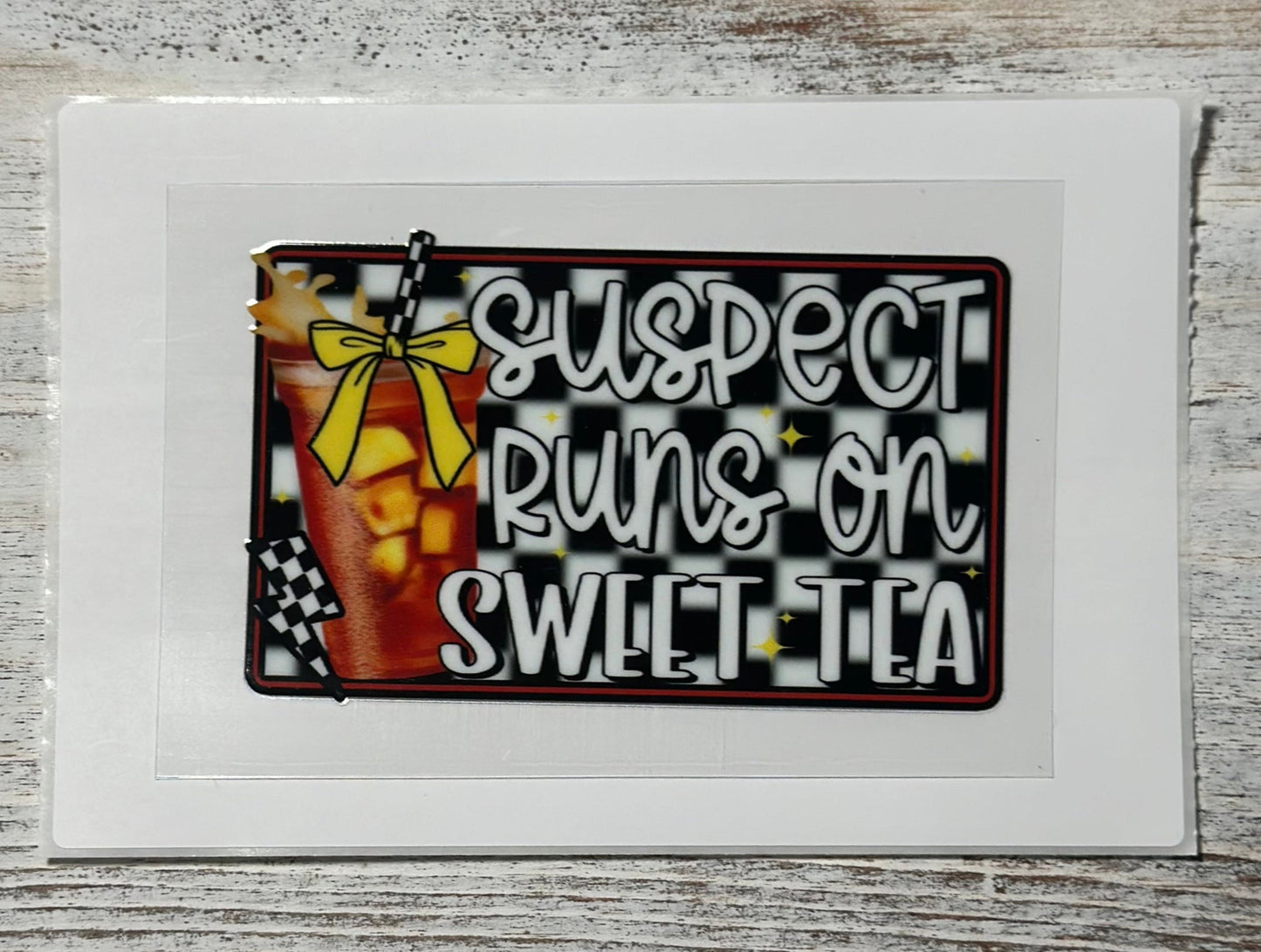 Suspect Runs On Sweet Tea - Decal