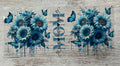 We Love You Mom With Blue Butterflies & Sunflowers