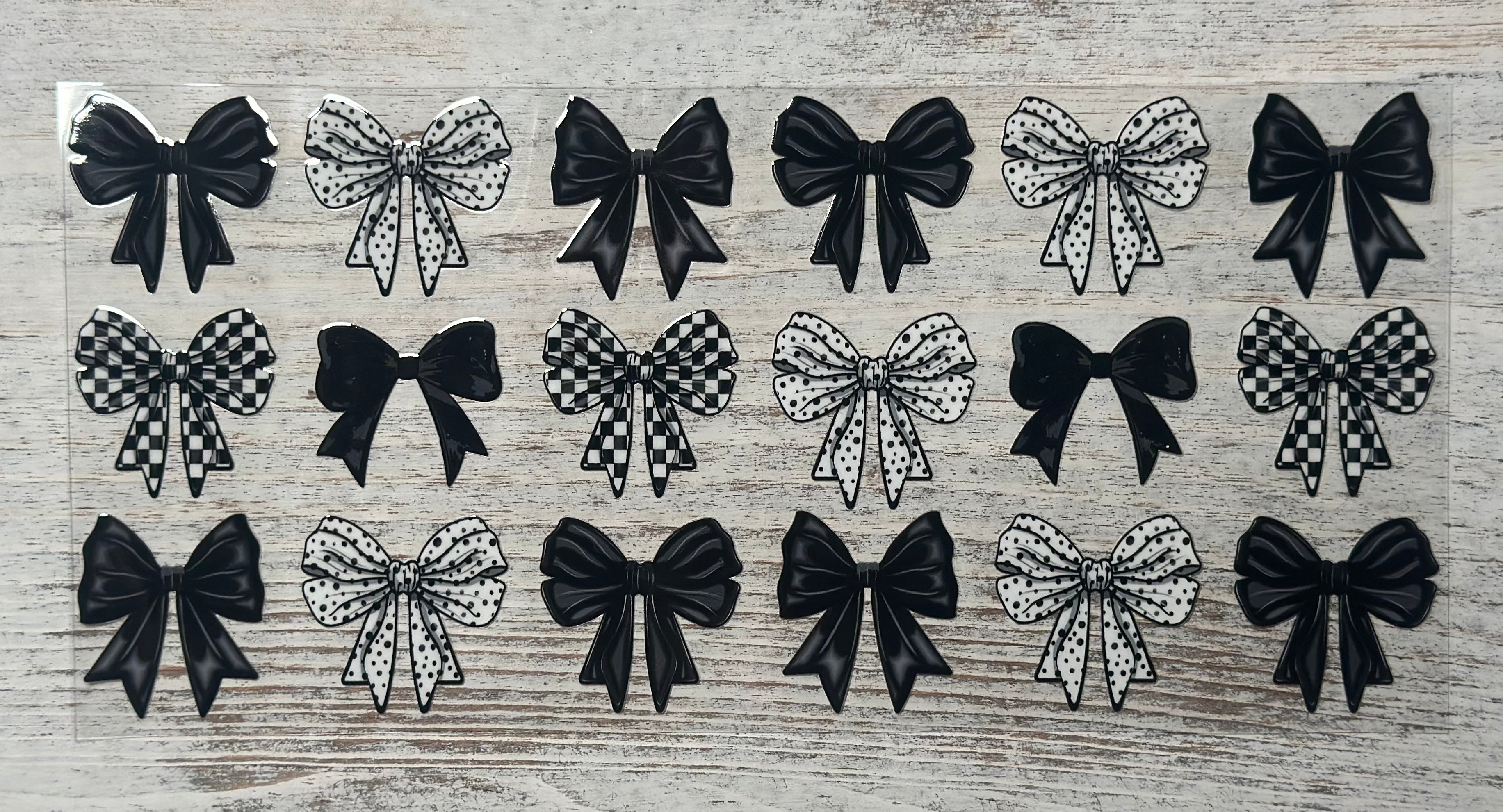 Black & White Coquette Bows - Wrap