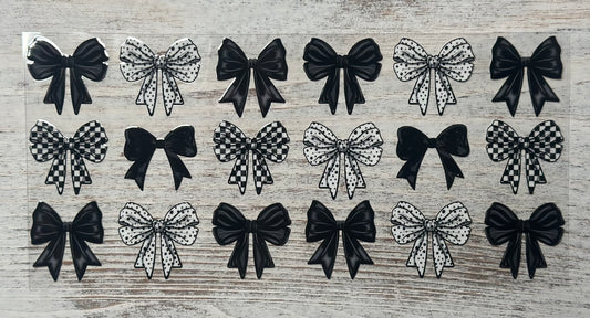 Black & White Coquette Bows - Wrap