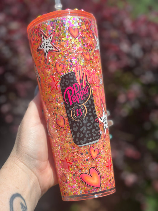 DP Mom Juice 24 Oz Acrylic Snow Globe Tumbler