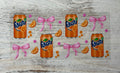 Orange Pop Soda With Pink Bows - Wrap