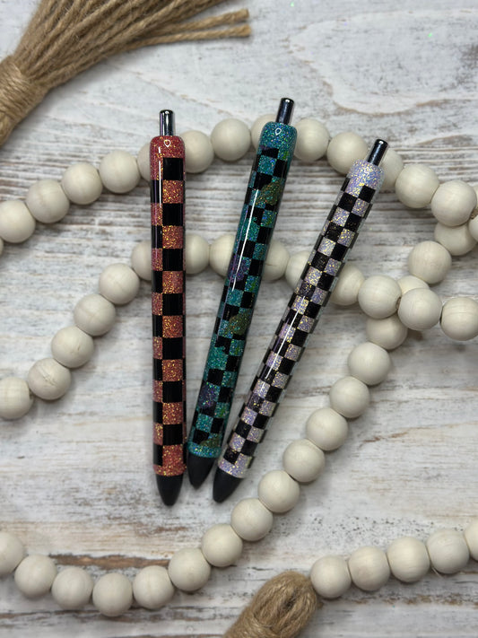 Glittered Pen with Pen Wrap