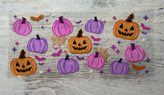 Pink and Purple Pastel Pumpkins - Wrap